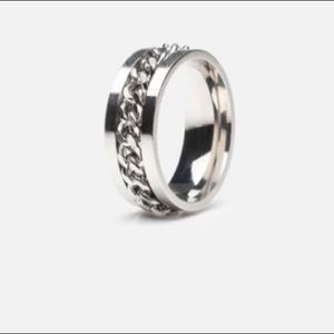 Silver chain ring
